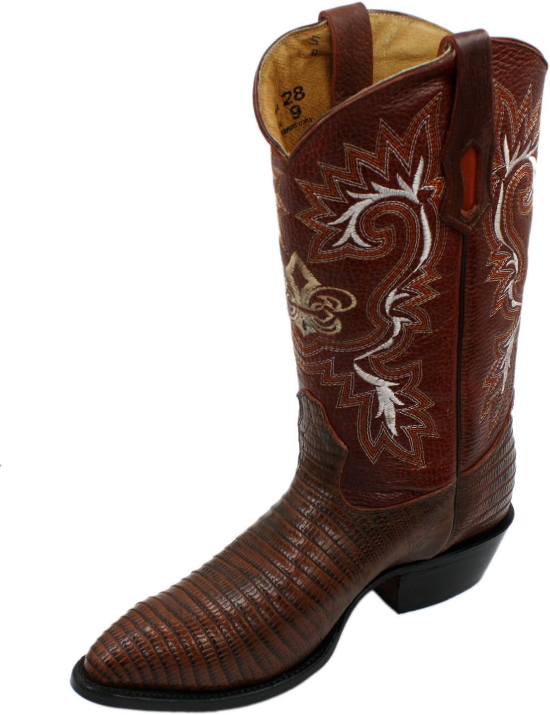 

Мужские ковбойские сапоги J Toe из натуральной кожи с тиснением под ящерицу Dona Michi, Tan