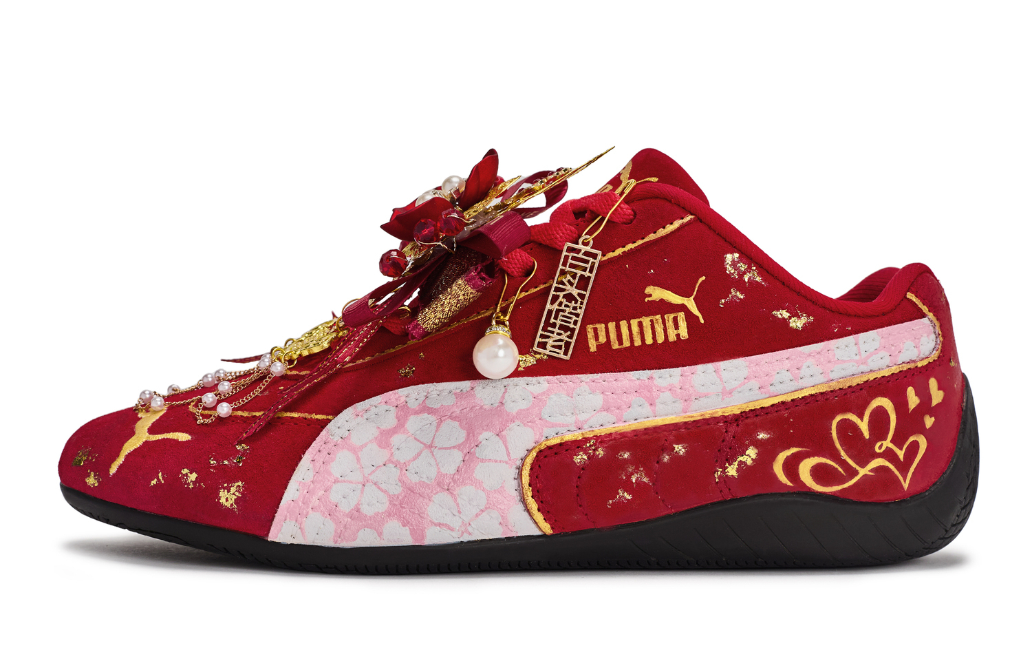 

Puma Кроссовки Speedcat Go Walking Planet, Heartbeat Heart Joy, низкие повседневные кроссовки унисекс, розовый/платиновый цвет