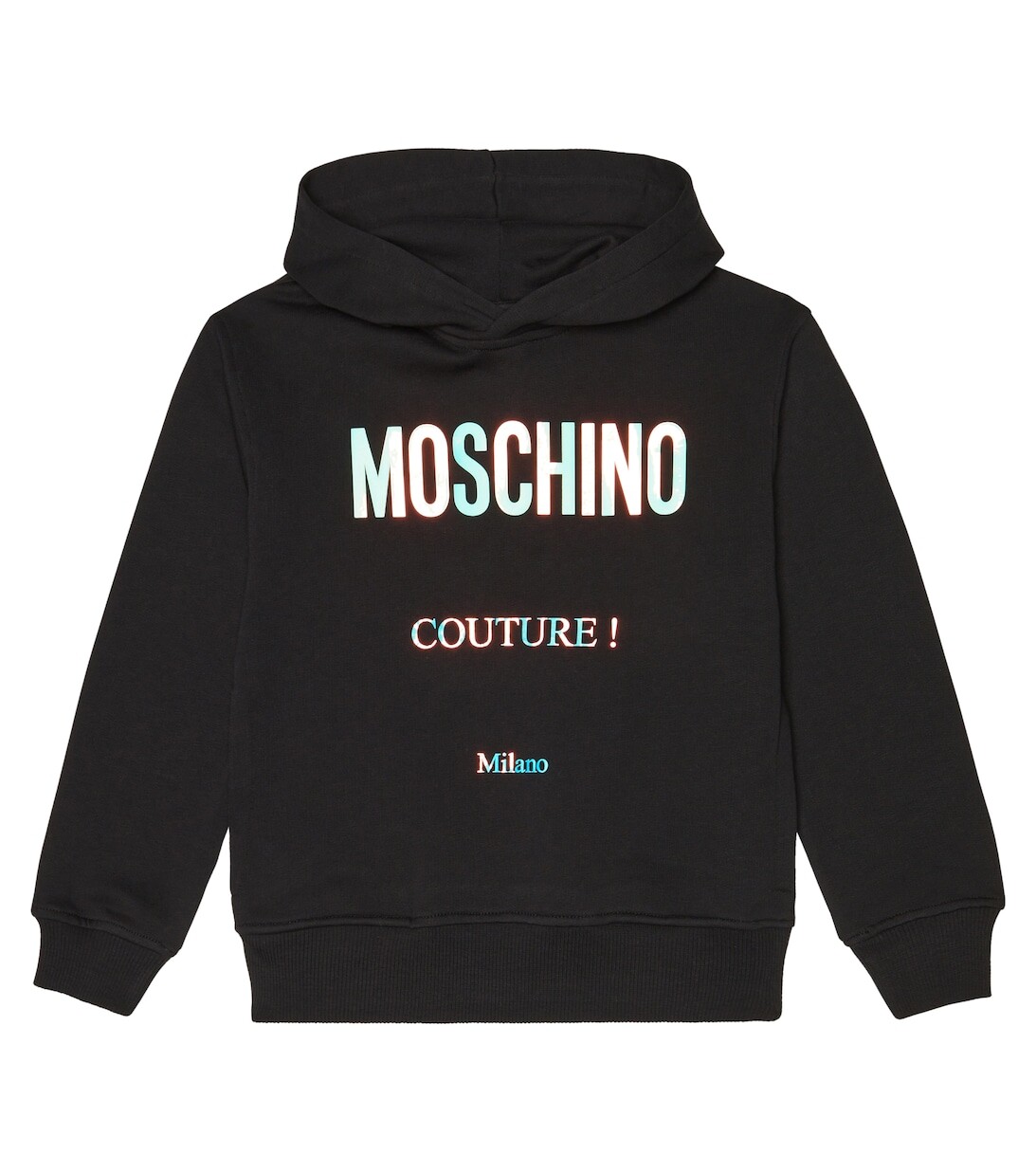 

Худи с логотипом из хлопка Moschino, черный
