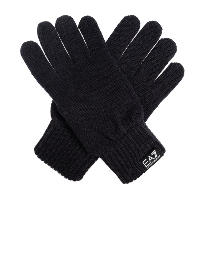 

Перчатки из смесовой шерсти Emporio Armani Ea7, черный