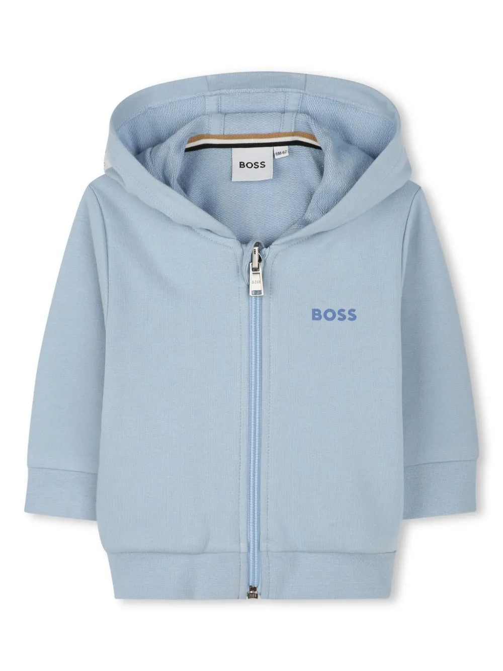

Кардиган с капюшоном и логотипом BOSS Kidswear, синий