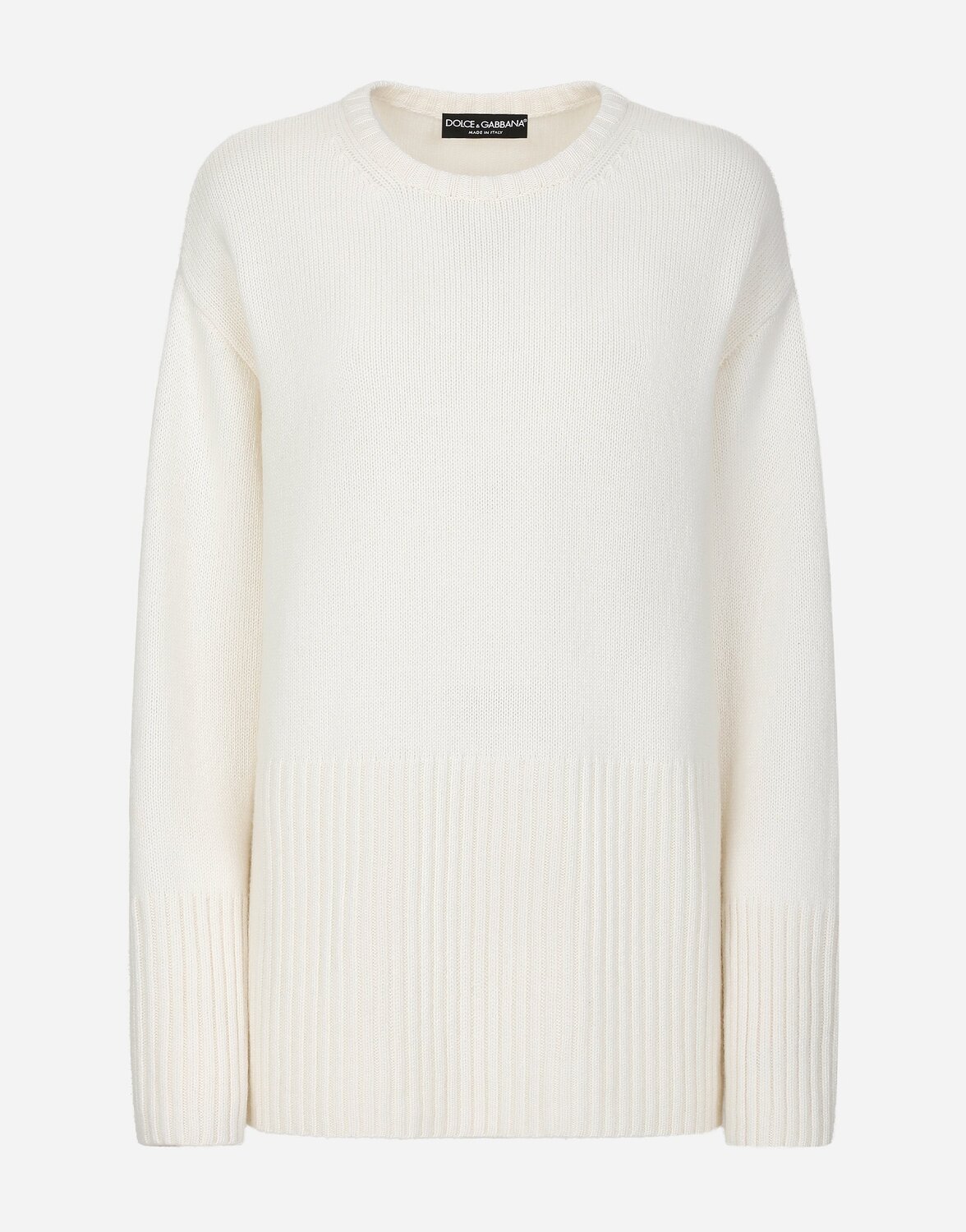 

Кашемировый свитер с вышивкой логотипа dg Dolce & Gabbana, белый