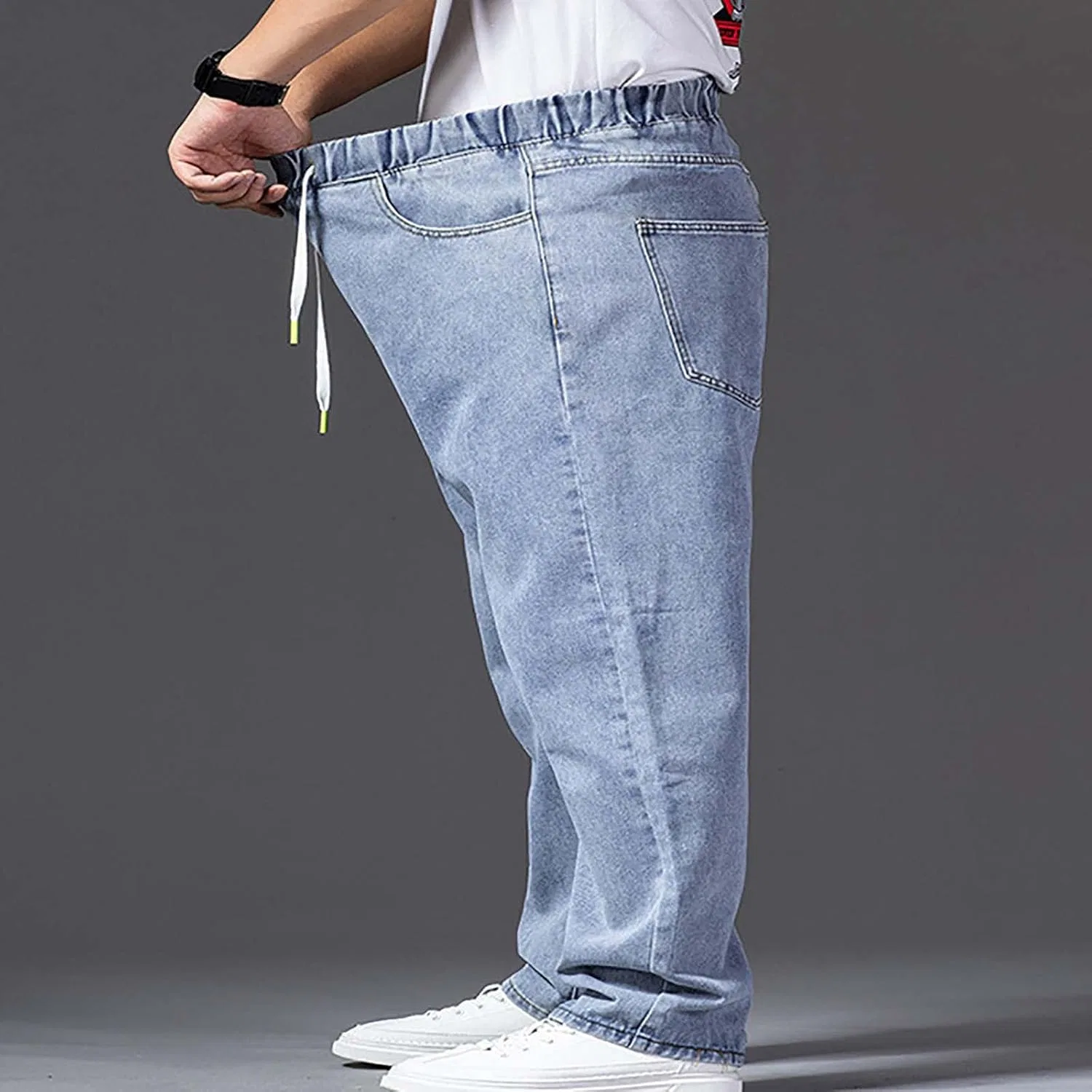 Джинсы свободные Baggy Wide Leg, синие — фото 2