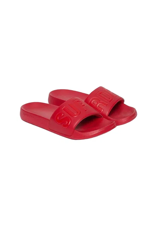 Тапочки Superdry code core pool sliders, Superdry & Co, рисково-красный — фото 2