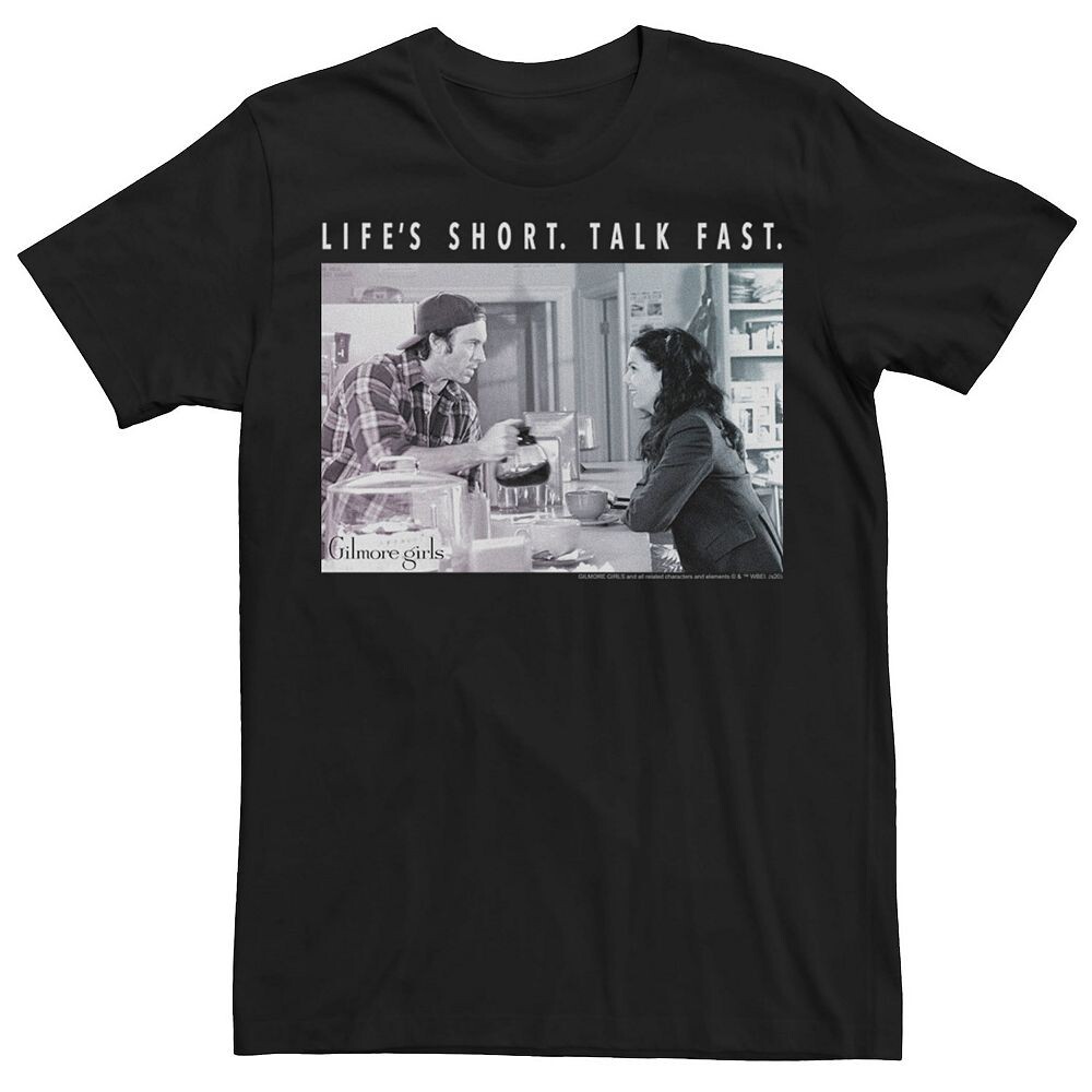 

Мужская футболка Gilmore Girls Luke And Lorelai Life's Short Talk Fast Licensed Character, черный