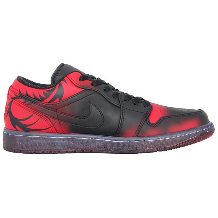

Кроссовки Air Jordan 1 Vintage Basketball Shoes Men Low-top Gold, черный/красный/золотой