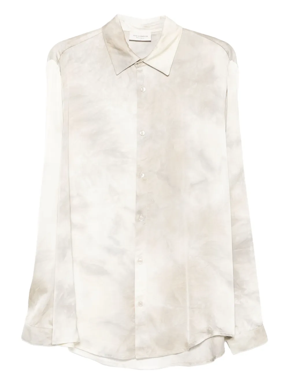 

Рубашка с принтом тай-дай Yes London, нейтральный