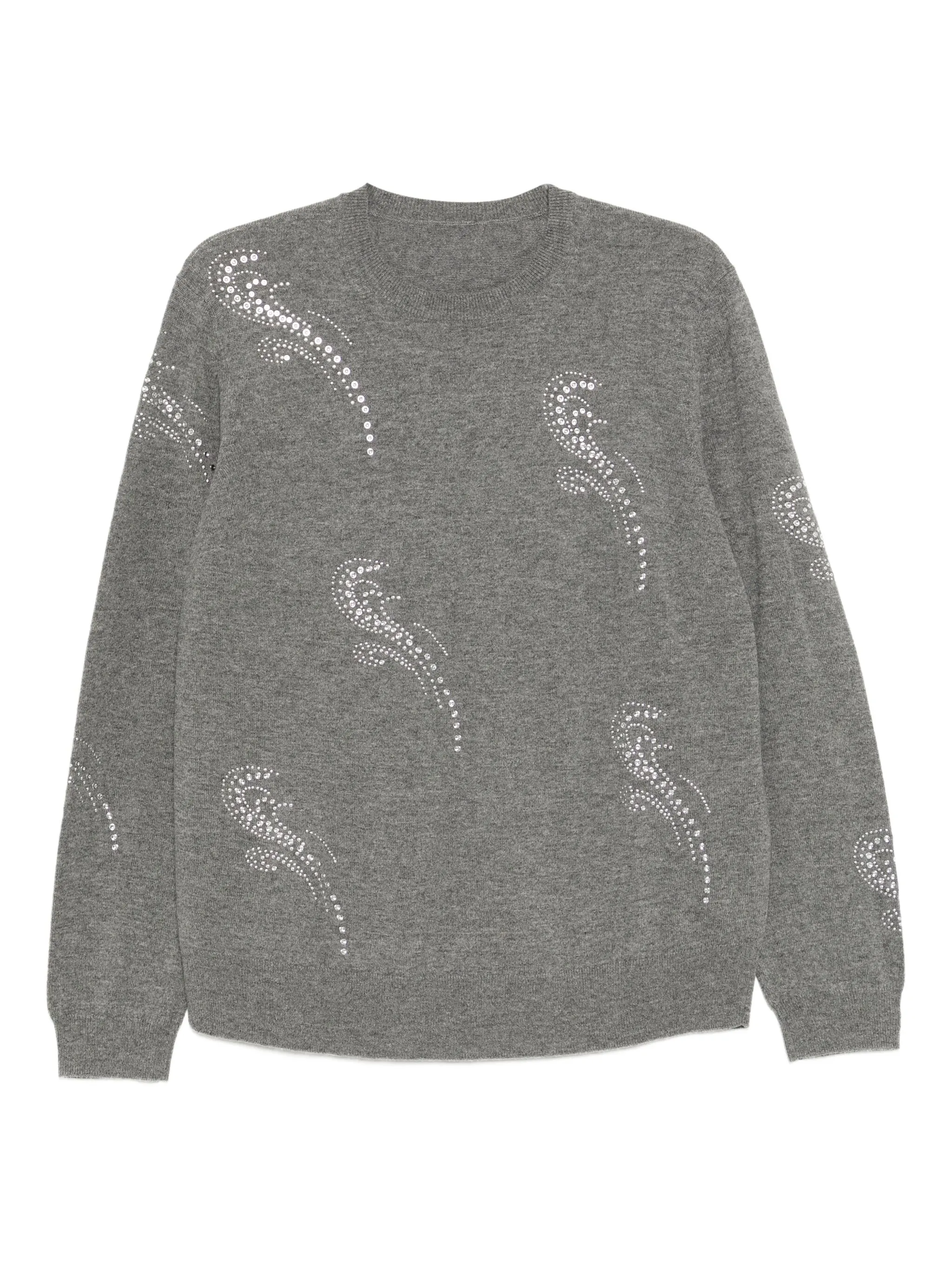 

Свитер с кристаллами Jnby, серый