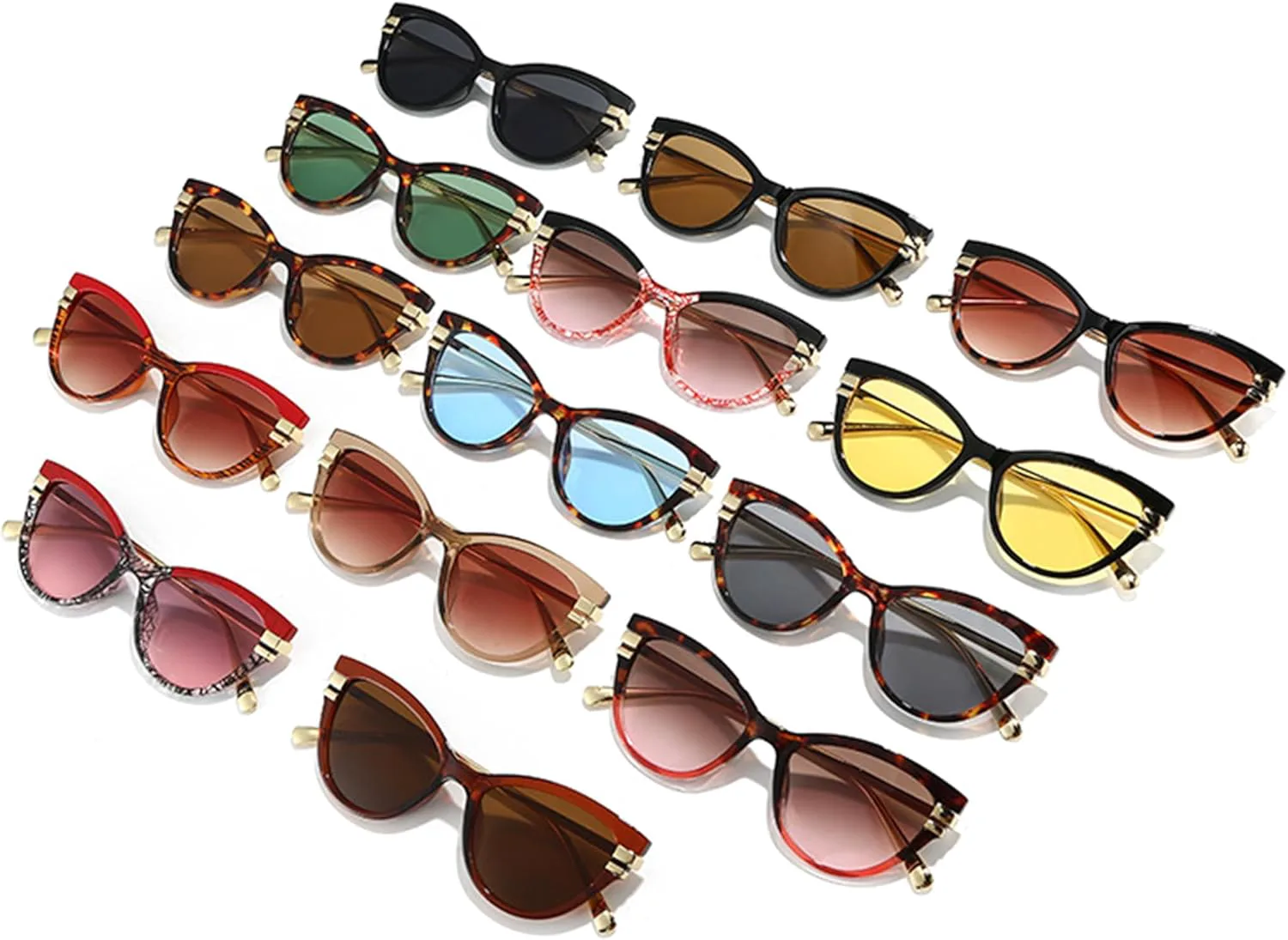 

Солнцезащитные очки Bullabulling в стиле ретро «кошачий глаз» для женщин, модные винтажные, с защитой от УФ-излучения UV400, маленькие, в винтажном стиле, C13