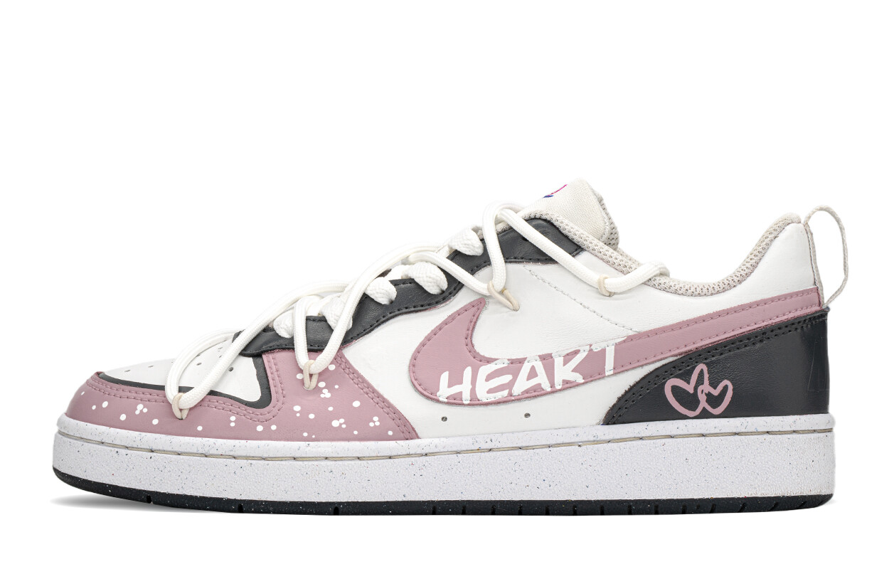 

Кроссовки Nike Court Borough Skateboarding Shoes Women's Low-top Black/pink, черный/розовый