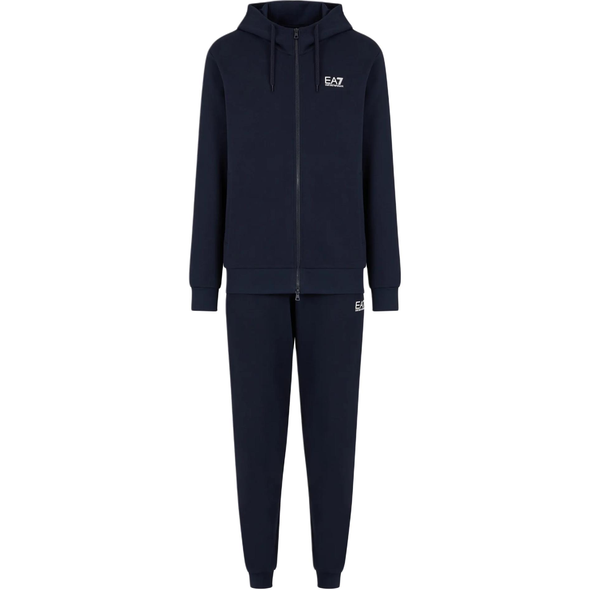 

EMPORIO ARMANI EA7 FW24 Повседневная спортивная мужская одежда темно-синего цвета