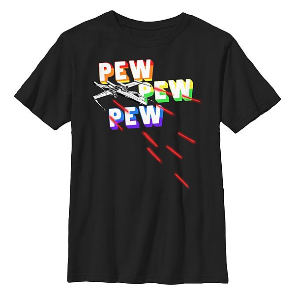 

Футболка с принтом X-wing pew pew pew для мальчиков 8-20 Star Wars