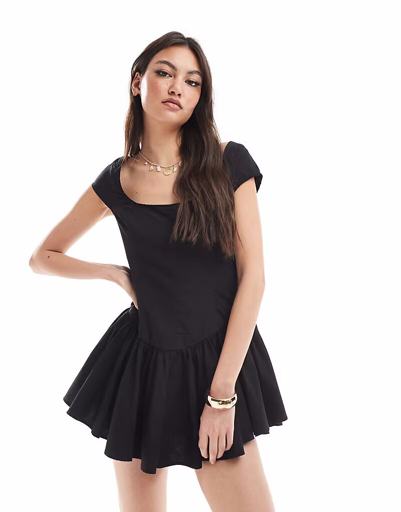 

Мини-платье-корсет Monki черного цвета