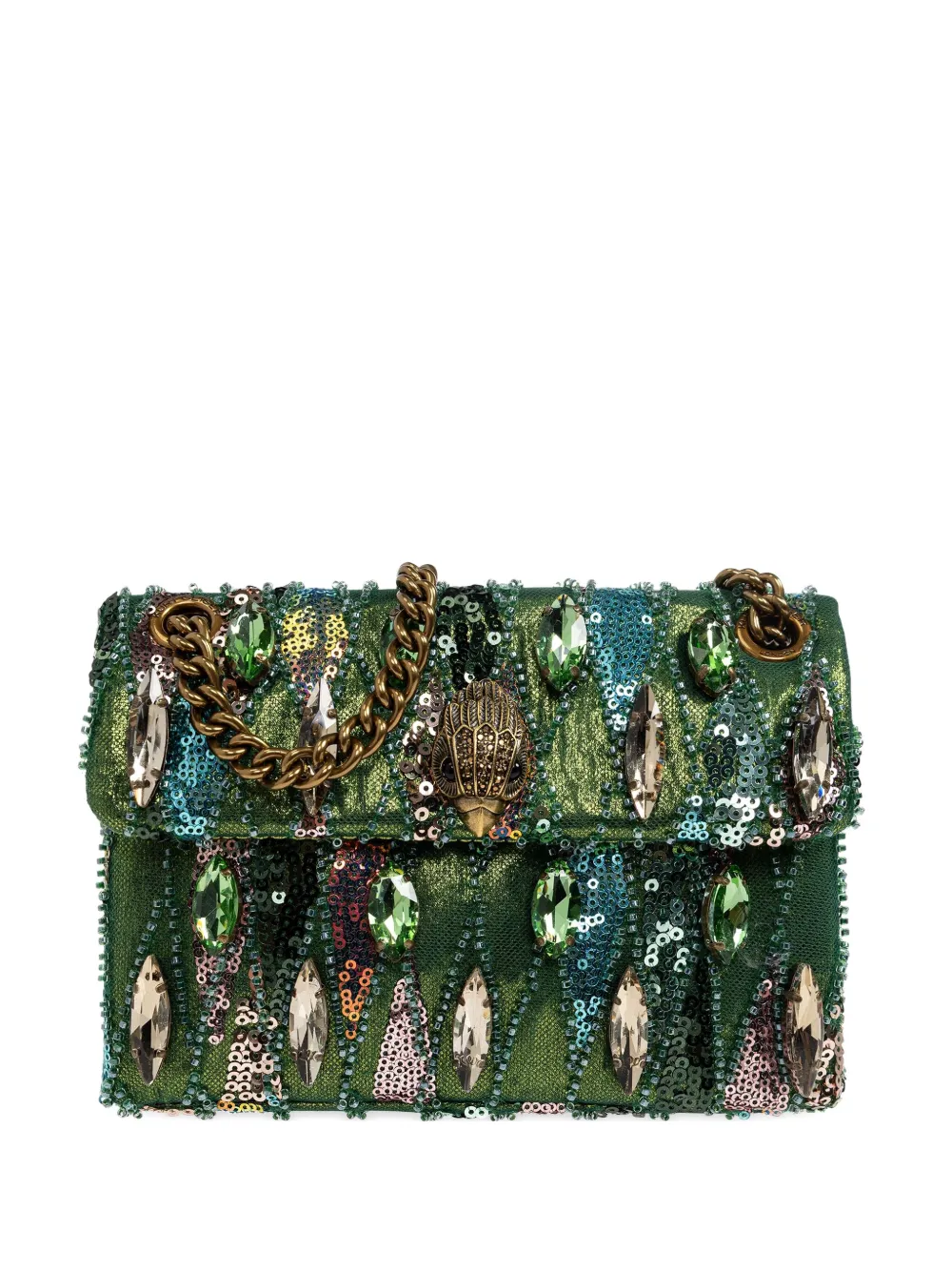 

Мини-сумка Kensington с отделкой пайетками Kurt Geiger London, зеленый