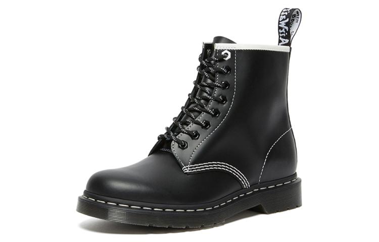 Мужские ботинки Dr.Martens 1460 кожаные с контрастной прострочкой, черный — фото 2