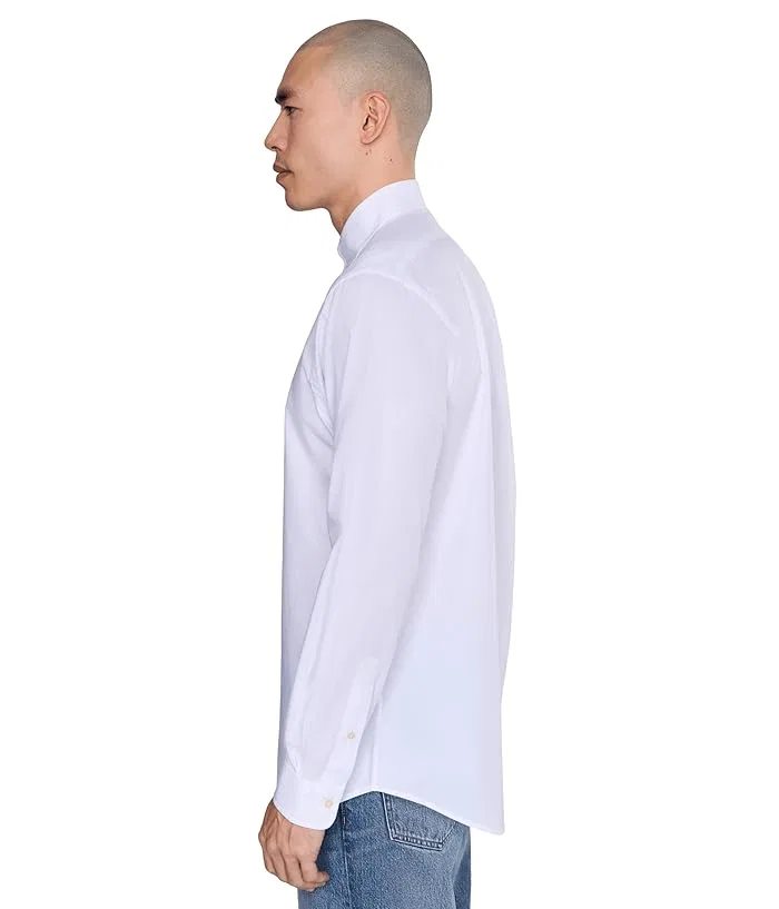 Рубашка поплиновая Classic Fit Stretch Poplin Polo Ralph Lauren, White — фото 3