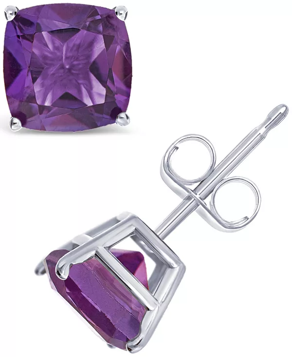 

Серьги-Гвоздики с драгоценными камнями из стерлингового серебра Macy'S, amethyst