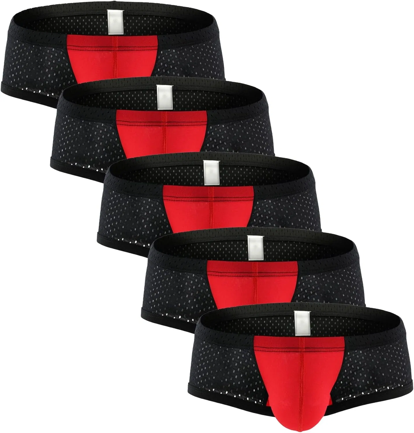 Боксеры мужские Mesh Triangle, Красный, 5 шт