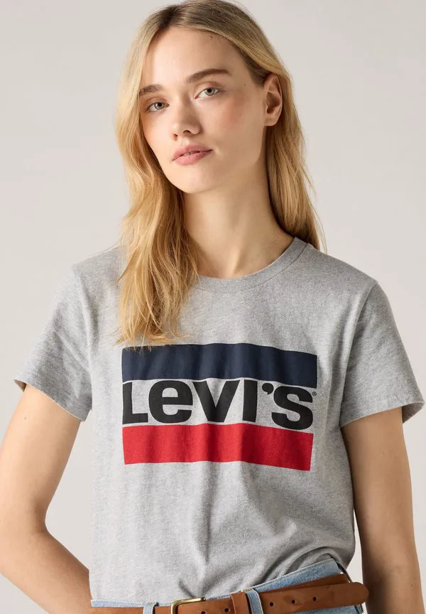 Идеальная футболка с принтом Levi'S, Heather Grey — фото 2