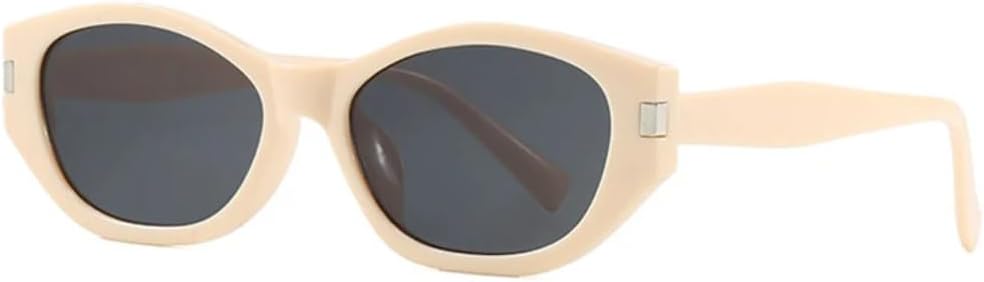 

Солнцезащитные очки с защитой от УФ-излучения UV400 | Маленькая оправа "кошачий глаз" в стиле панк | для женщин и мужчин, для занятий спортом на открытом воздухе и вождения DSVIGF, Beige-black