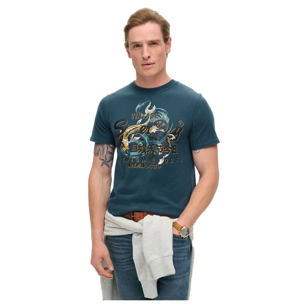 

Футболка с коротким рукавом Superdry Tokyo Vl, синий