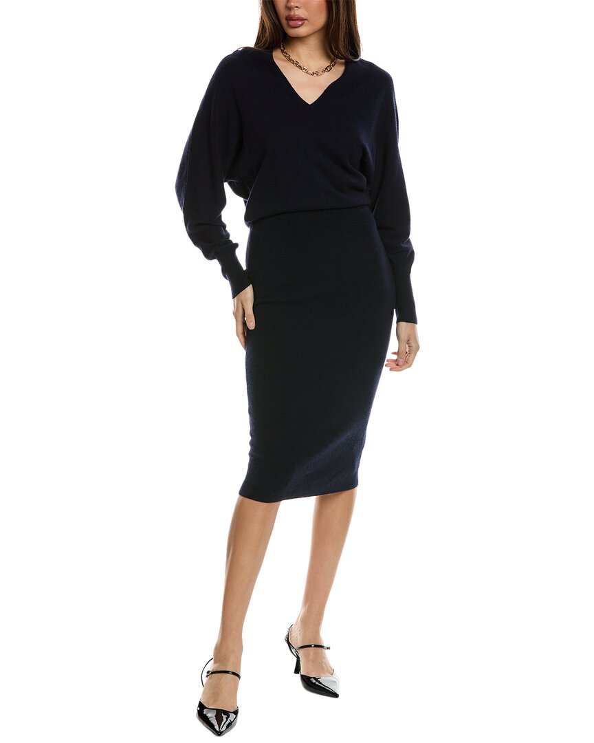 

Платье-свитер Reiss Sally из смеси шерсти и кашемира, синий