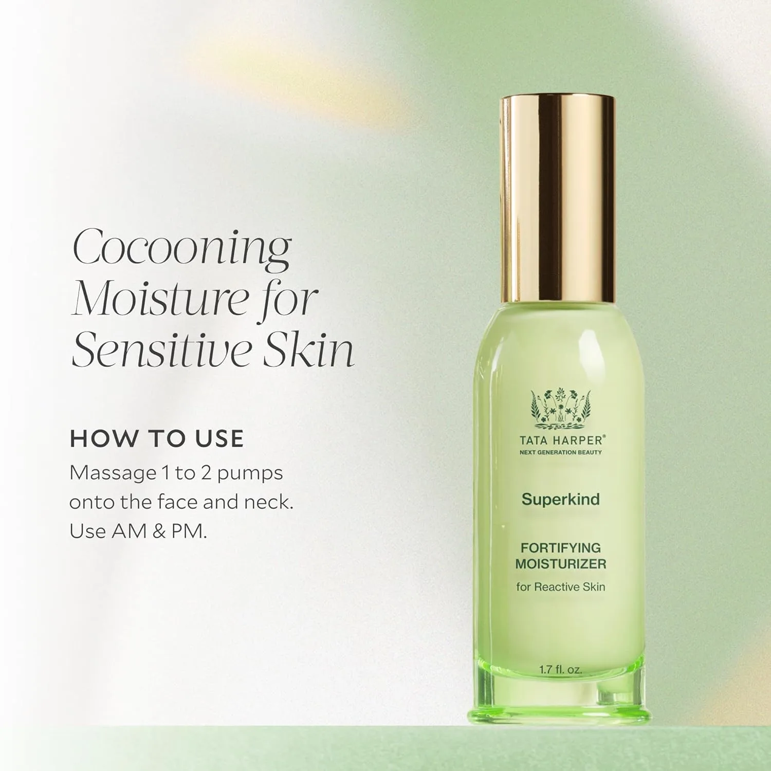 Tata Harper Superkind Fortifying Moisturizer, легкий увлажняющий крем для чувствительной кожи, укрепляет кожный барьер, успокаивает покраснения, гипоаллергенный, без отдушек, натуральный, протестирован дерматологами, 50 мл — фото 3
