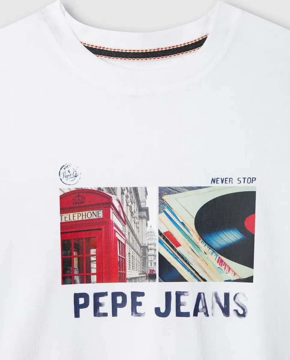 Детская футболка Эша Pepe Jeans, белый — фото 3