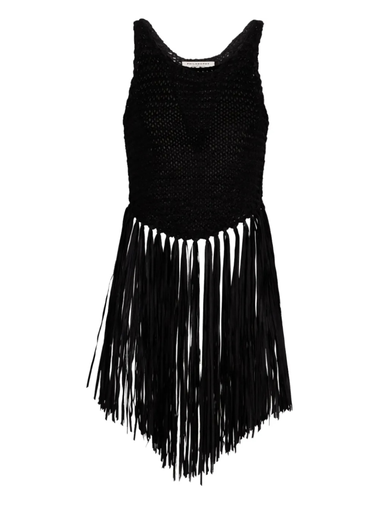 

Топ Philosophy Di Lorenzo Serafini fringe-detail top, черный