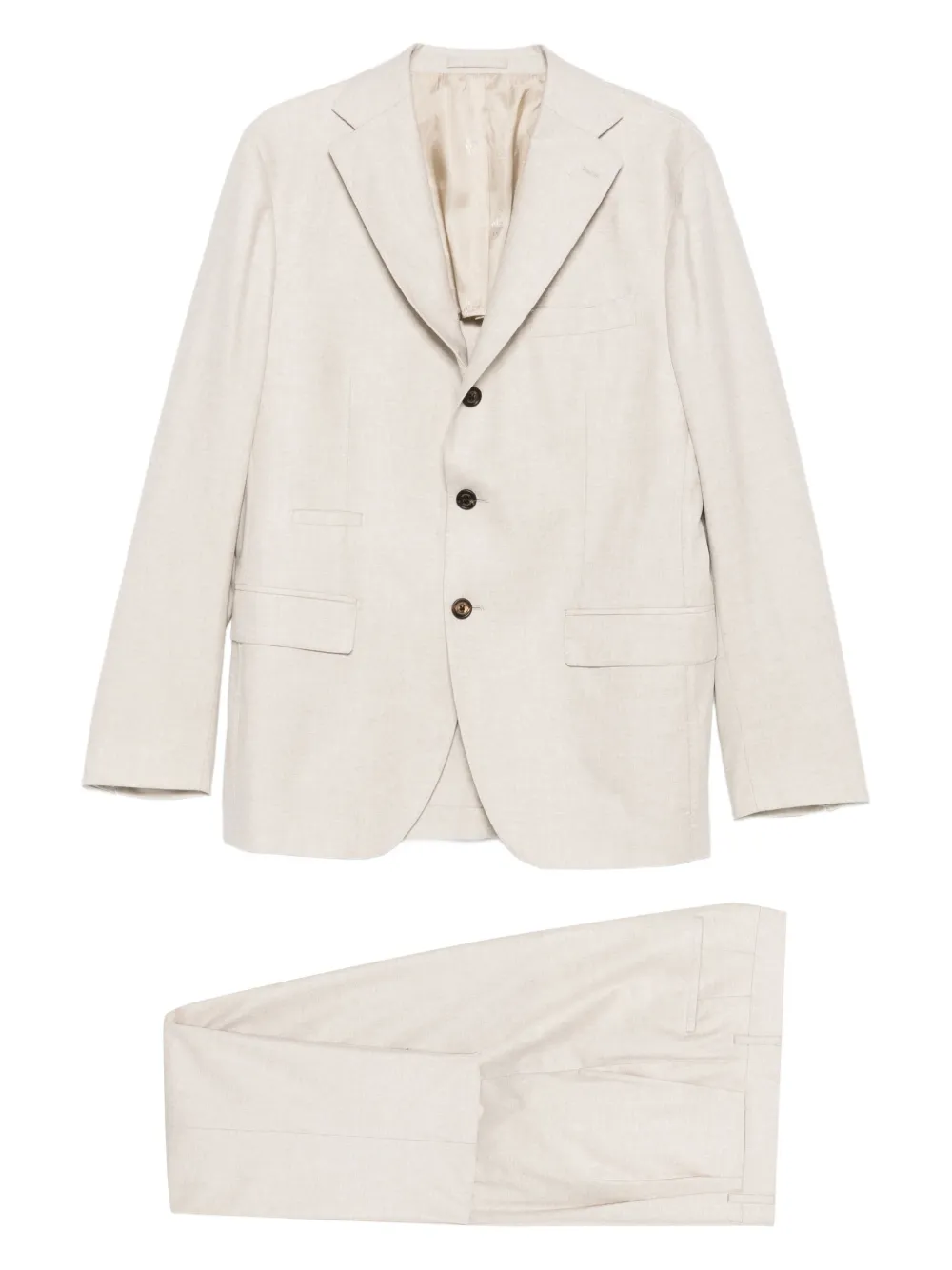 

Шерстяной костюм с пуговицами Eleventy, нейтральный