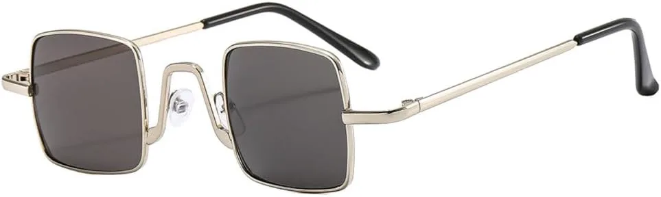 

Винтажные квадратные солнцезащитные очки для женщин и мужчин, ретро-очки с зеркальными линзами, женская металлическая оправа, модные, конфетного цвета MTZJH, Silver