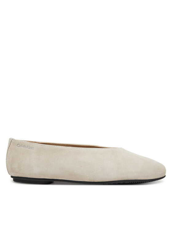 Балетки Ballerina Round Hw Sue HW0HW02565 Calvin Klein, бежевый