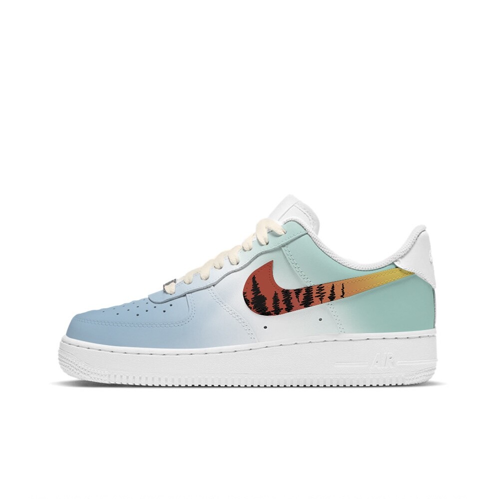

Кроссовки Nike Air Force 1 Skateboarding Shoes Men Low-top Blue/Green, зеленый