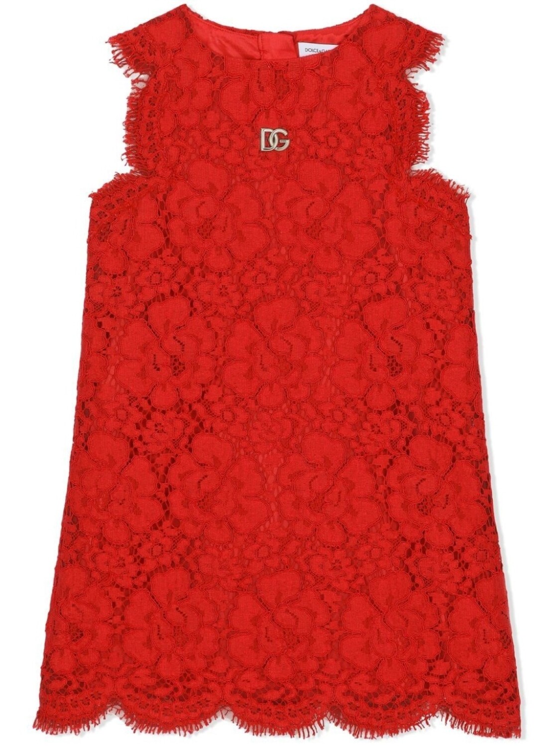 

Dolce & Gabbana кружевное платье миди, красный