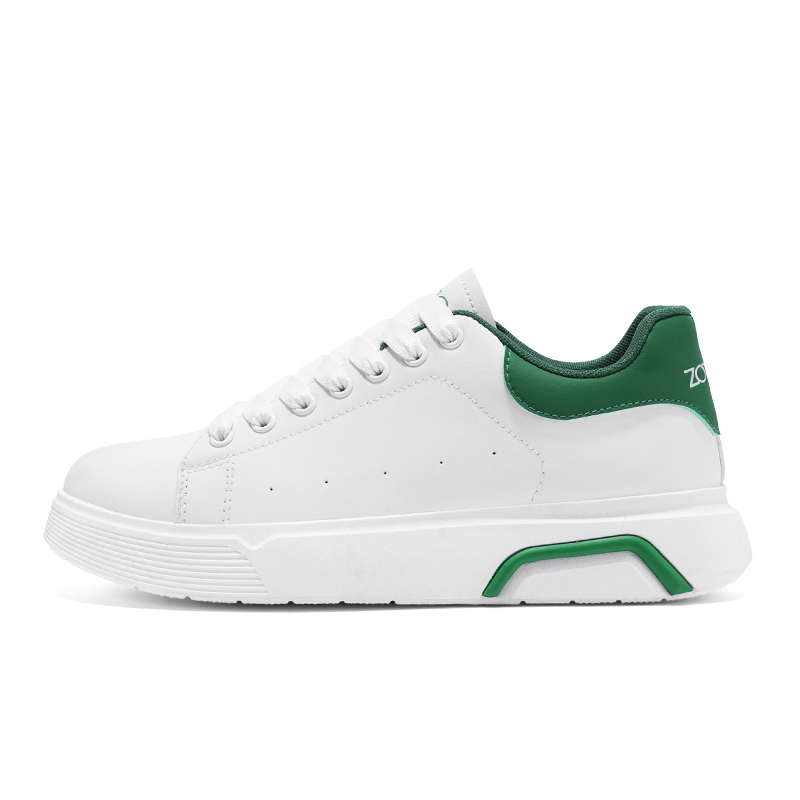 

Boogie Bear Скользоустойчивые водонепроницаемые износостойкие балансовые низкие скейтерские кроссовки мужские бело-зеленые, цвет White Green