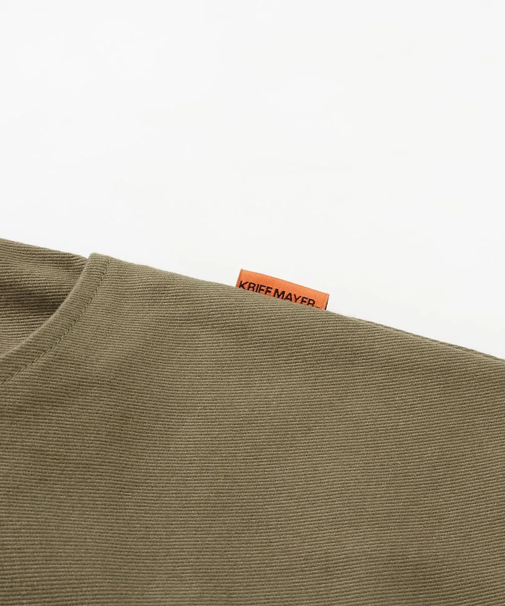 (К) Хлопковые брюки зауженного кроя с начесом KRIFF MAYER, KHAKI — фото 4