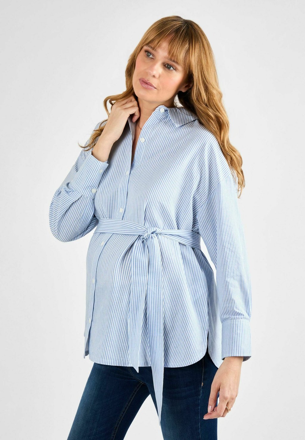 

Блузка на пуговицах MATERNITY FIT - STRIPE JoJo Maman Bébé, синий