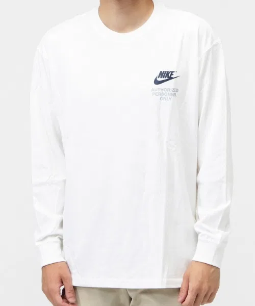 Мужская футболка NIKE M90 L/S AUTH PRSNL тёмно-синяя — фото 2
