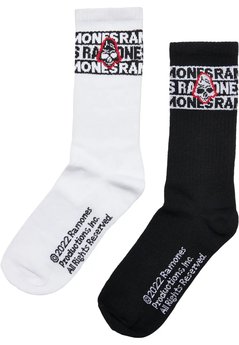 

Merchcode Basic Socks " Merchcode Accessories Ramones Skull Socks 2-Pack" (1 пара), белый