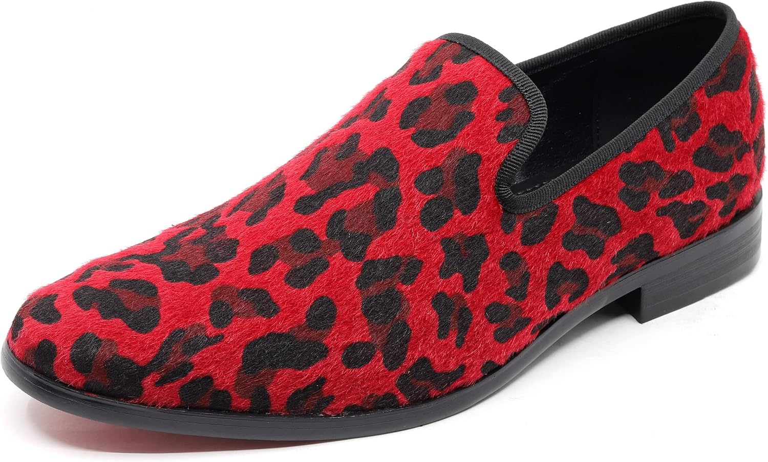 

Мужские модные лоферы Metrocharm с леопардовым принтом SM-03, красный
