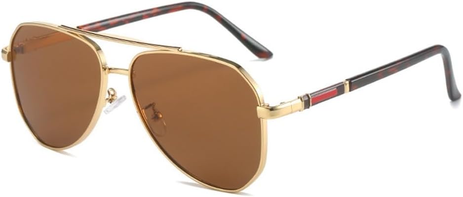 

Классические солнцезащитные очки для мужчин и женщин, модные в стиле ретро, ​​большого размера, с металлическим градиентом цвета, с защитой от УФ-излучения UV400 JWMSXYQR, C3goldtea