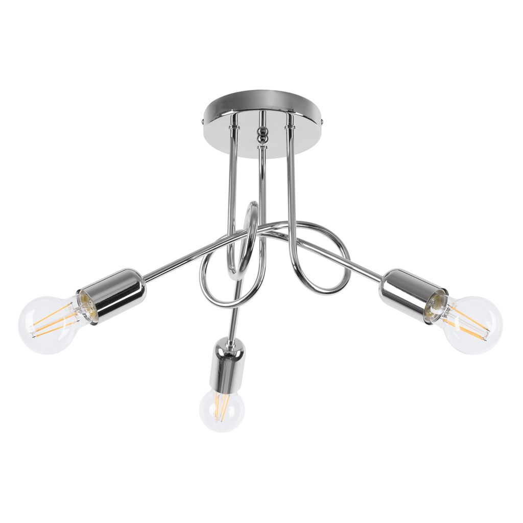 

Люстра KNOT 3 хром 3xE27 15W сталь 35x45x45см Sollux Lighting, серебро