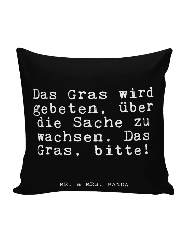 

Подушка Mr & Mrs Panda 40x40 Das Gras wird gebeten, черный