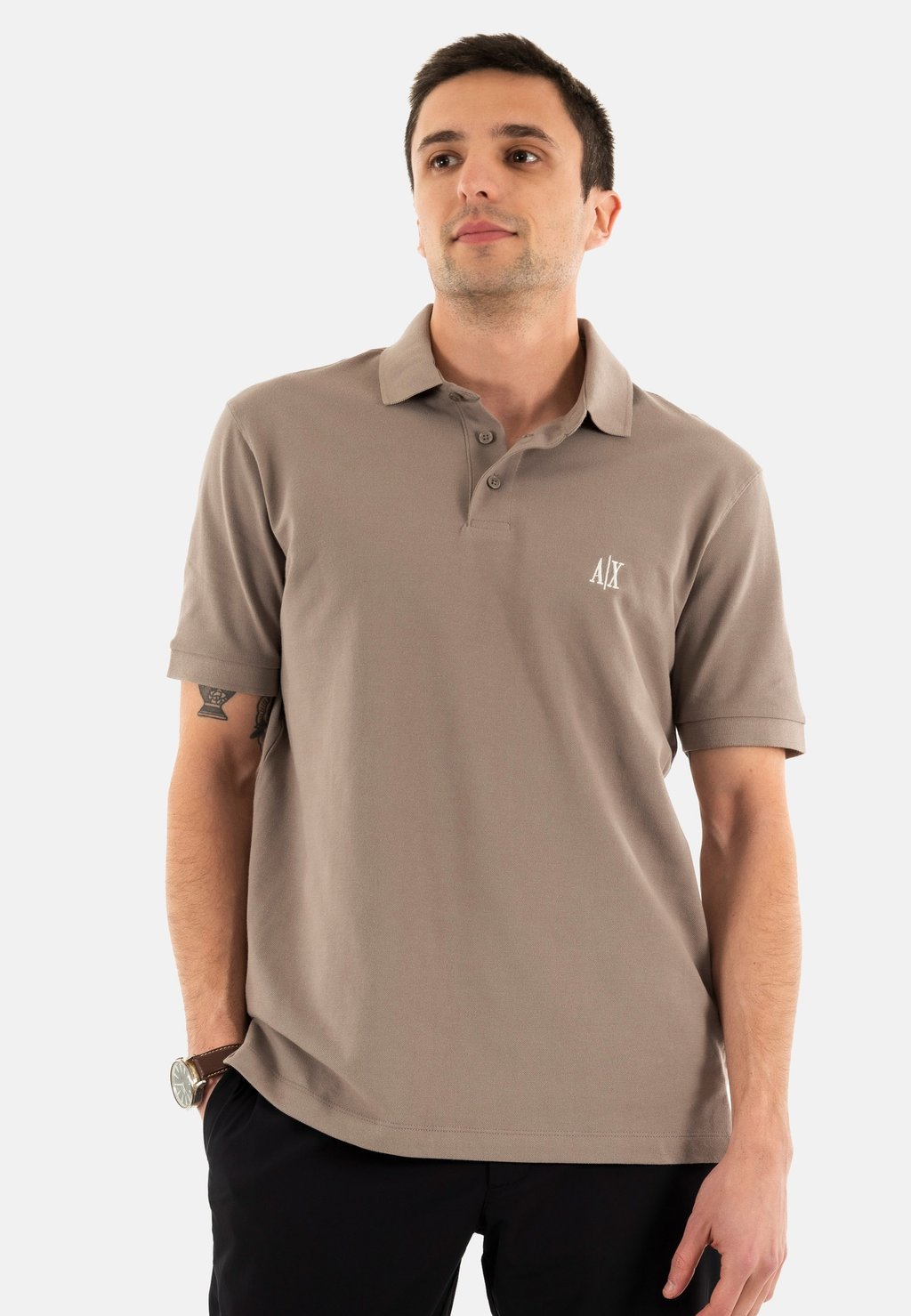 

Поло Armani Exchange, серый