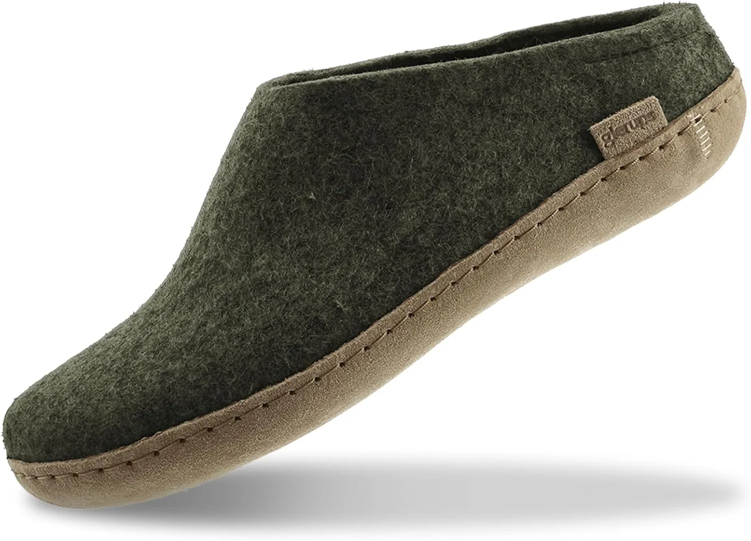 Войлочные тапочки Glerups dk B, унисекс, для взрослых, модель Hut Shoes, кожаная подошва, серый