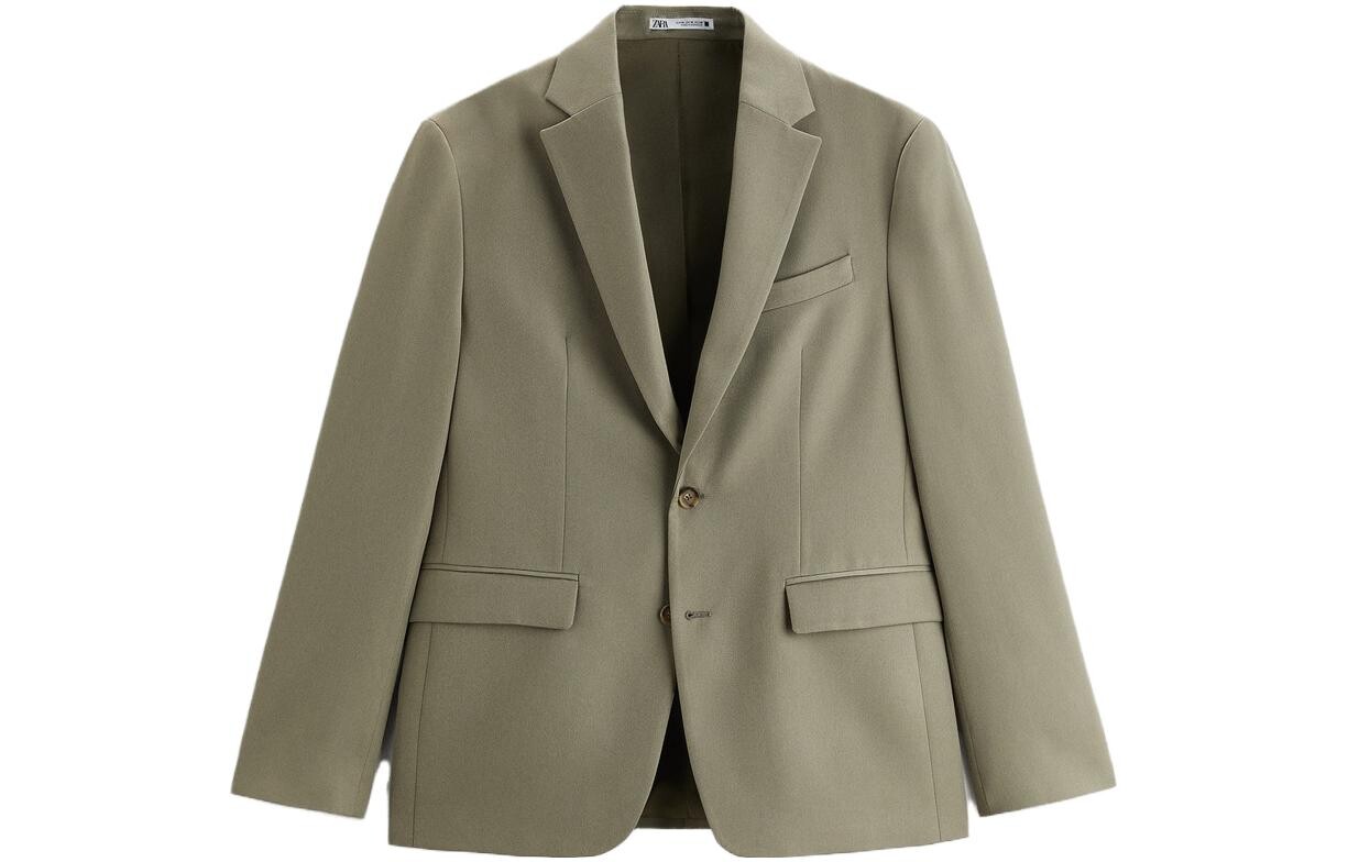 

Деловой костюм мужской средне-зеленый Zara, зеленый