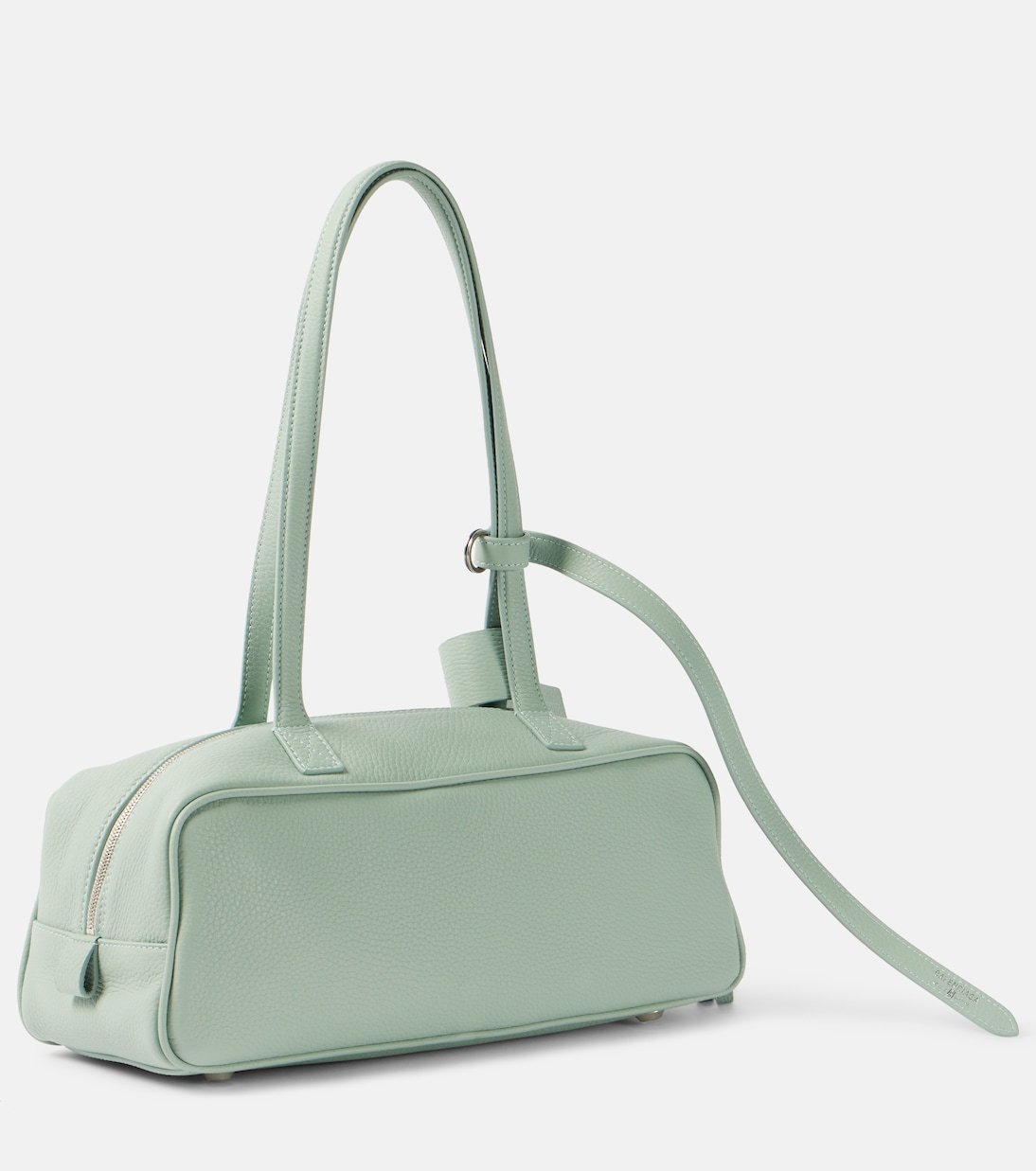 Кожаная сумка через плечо Carrie Small Balenciaga, Mineral Green — фото 4