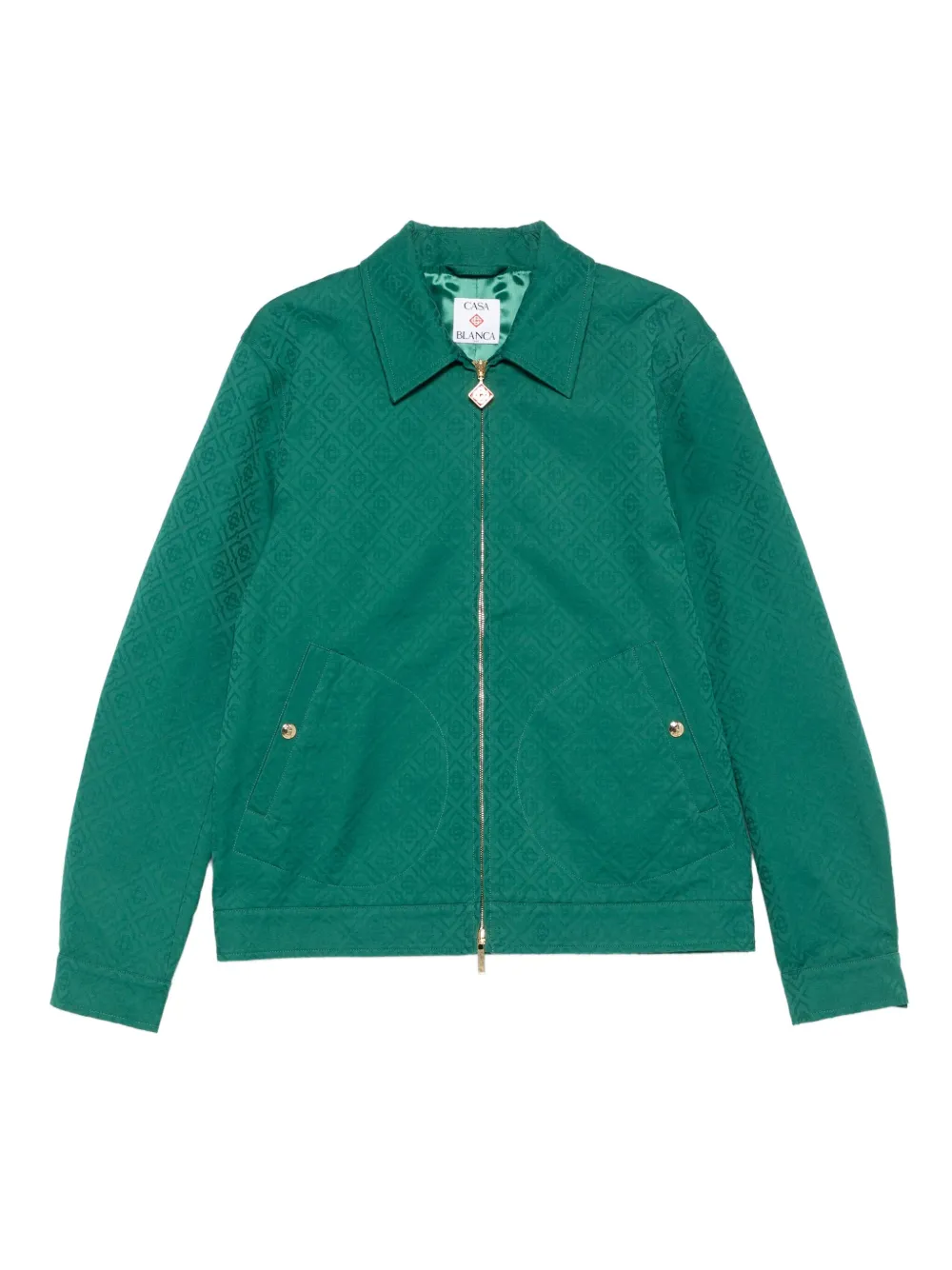 

Рубашка на молнии с монограммой Casablanca, зеленый