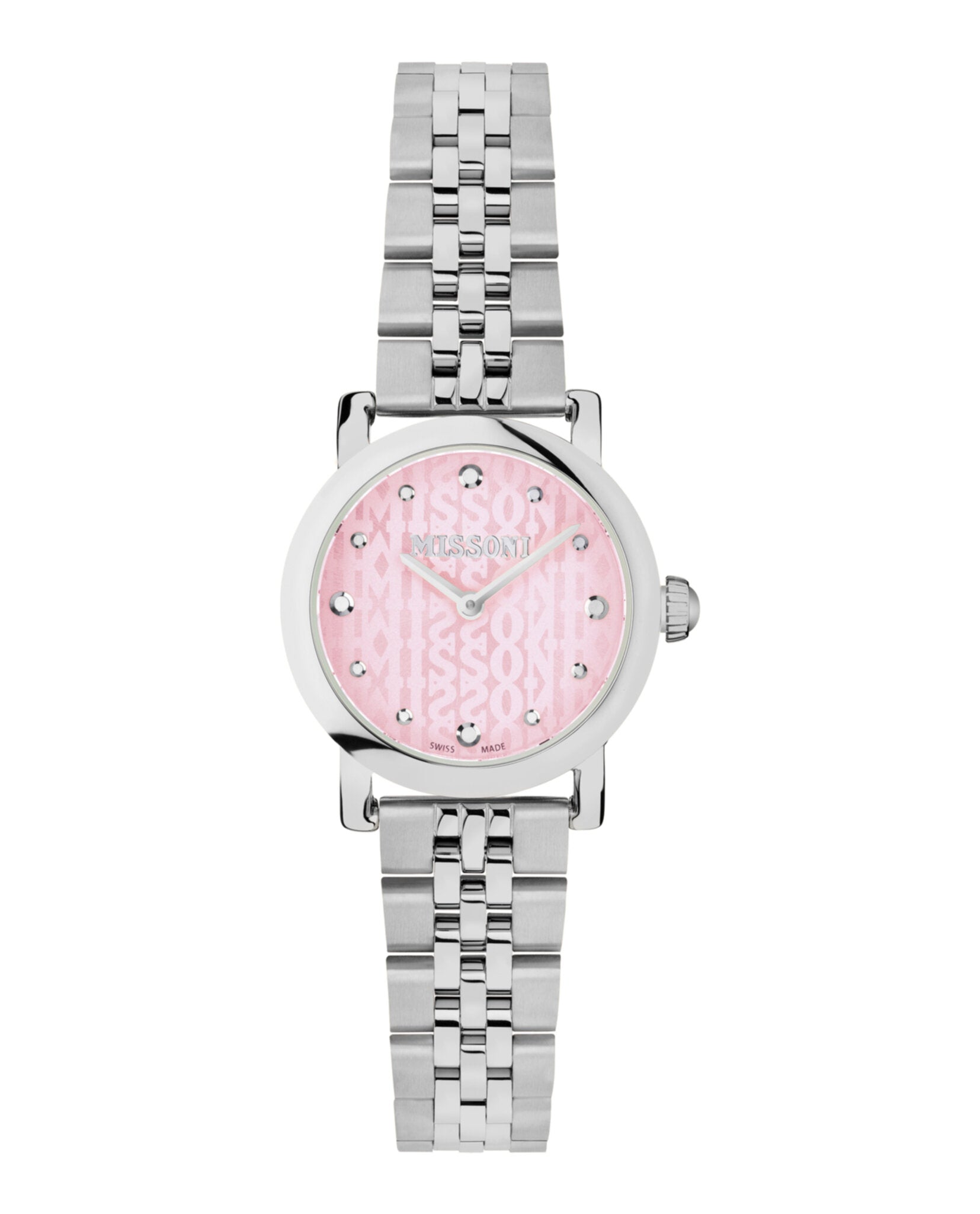 

Часы Missoni Mini Monogram, цвет silver/stainless steel/pink