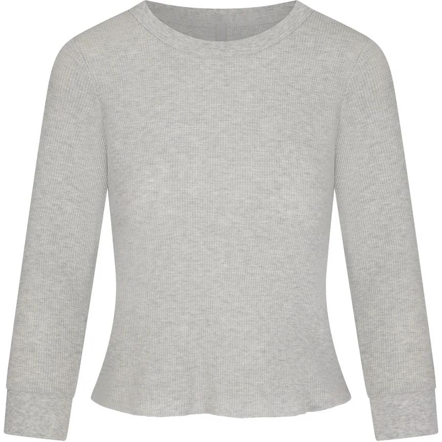 

Футболка SKIMS Regular, женская, светло-серая/светло-серая, LIGHT HEATHER GREY/Light Gray
